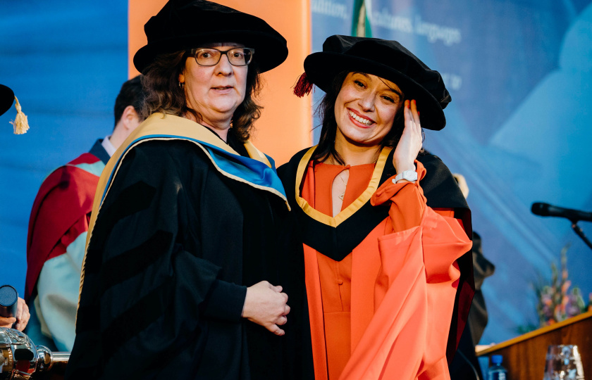 Graduation 2019: Dr Mariangela Esposito pictured with her supervisor Dr Catherine Kavanagh