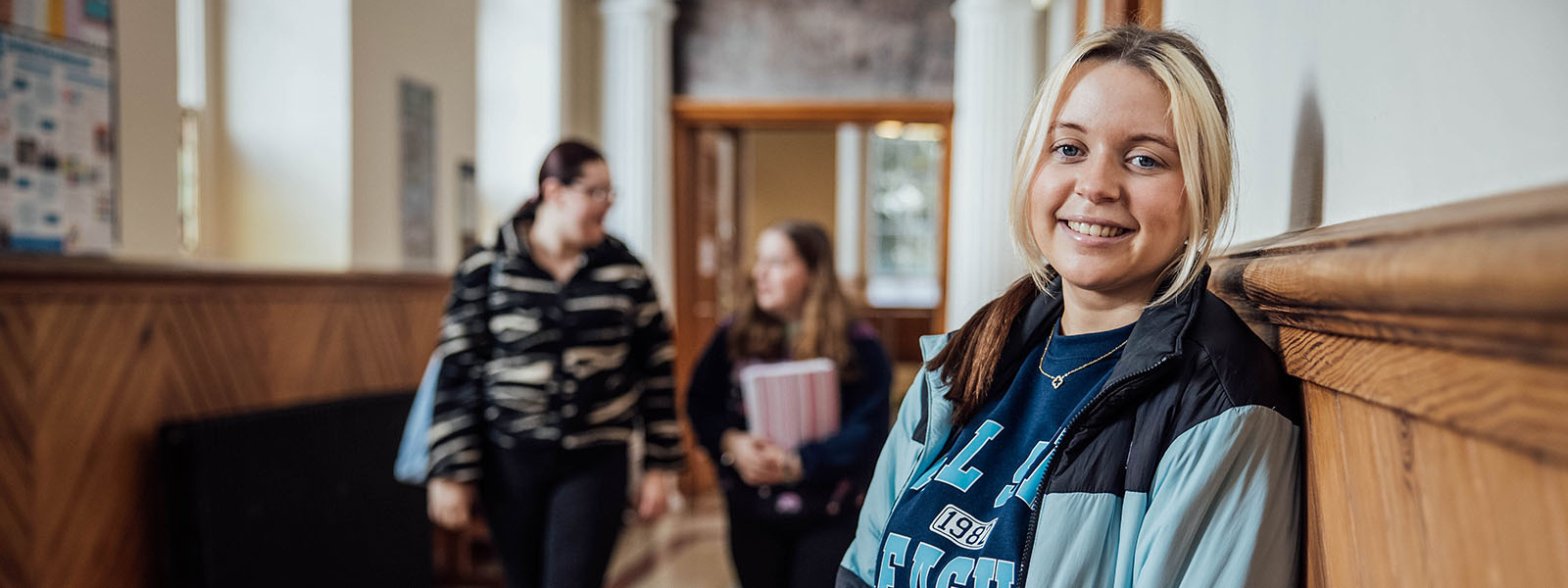 Female student in the hallway on Thurles campus