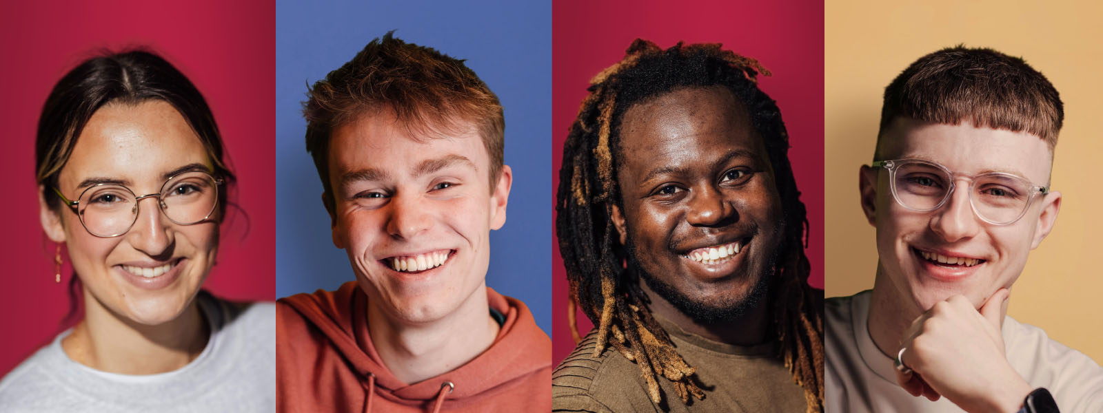 Four undergraduate students headshots