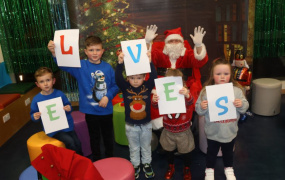 Santa and the children