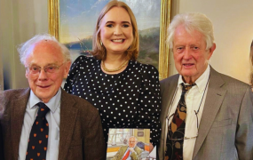 L-R: Prof Joe Lee, Dr Miriam Nyhan, Broadcaster John Bowman