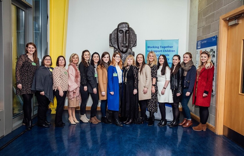 A group of MIC Professional Doctorate in Educational and Child Psychology students at Progressing Disability Services for Children and Young People (PDS) Conference 2019