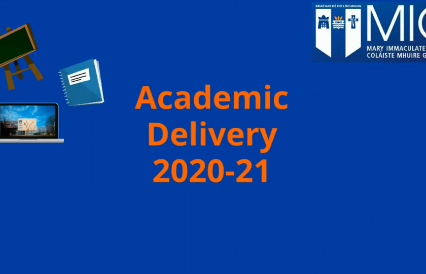 A slide showing details of MIC's Academic Delivery plan