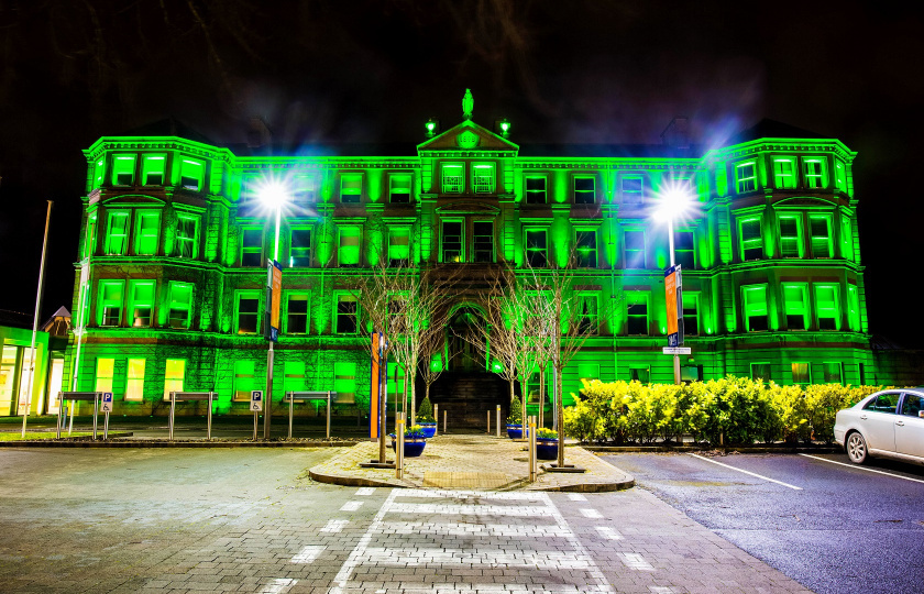 MIC Limerick's Foundation Building in Green