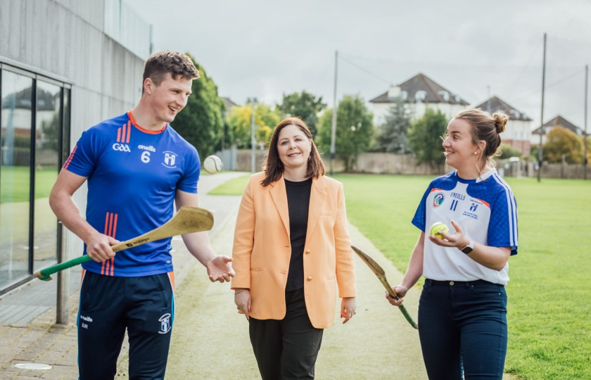 Diarmuid Ryan, Professor Niamh Hourigan and Caoimhe Costelloe