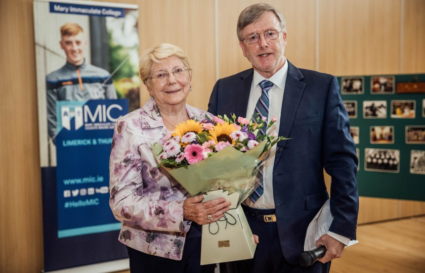 Áine Ní Ruairc with Professor Eugene Wall