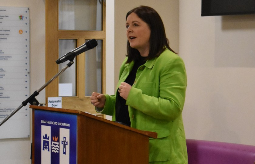 Professor Niamh Hourigan speaking at the launch