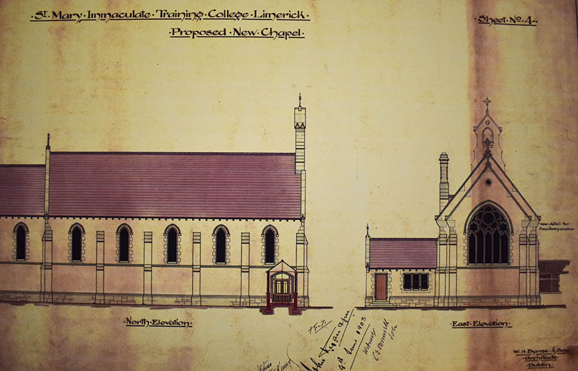 College Chapel drawings from early 1900s