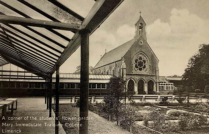 Chapel and gardens, picture taken early 20th century.