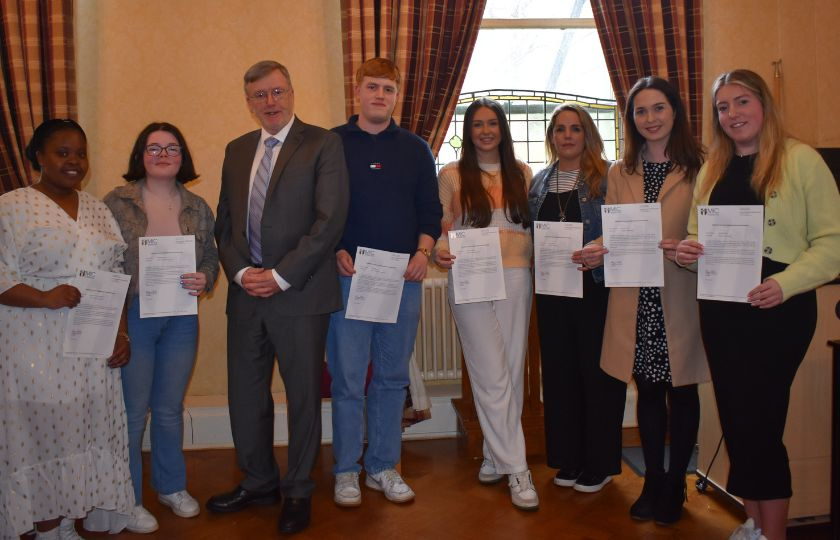 Awards recipients with Professor Eugene Wall