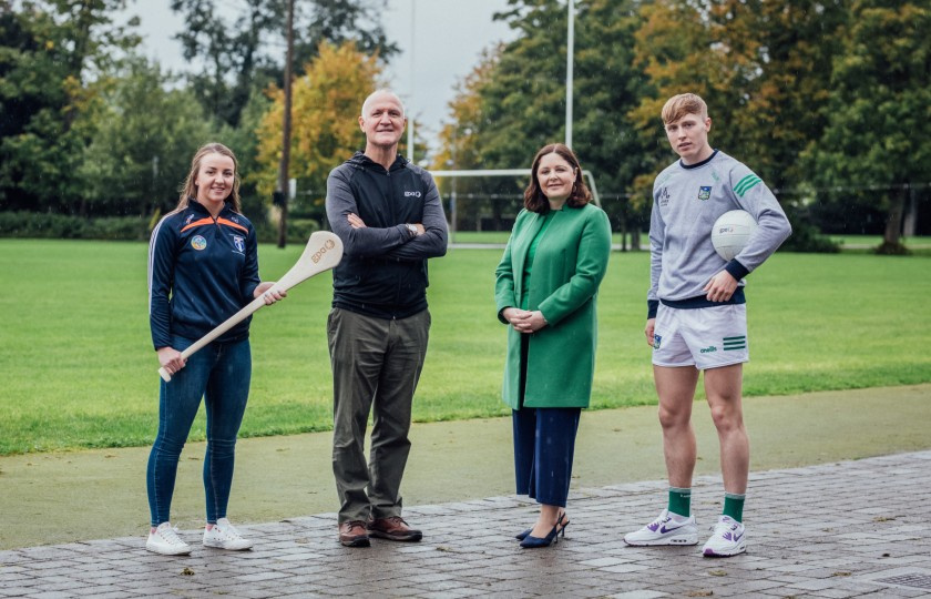 Caoimhe Costelloe, Ciaran Barr, Niamh Murphy and Padraig de Brun pictured at the launch of the scholarship in 2021