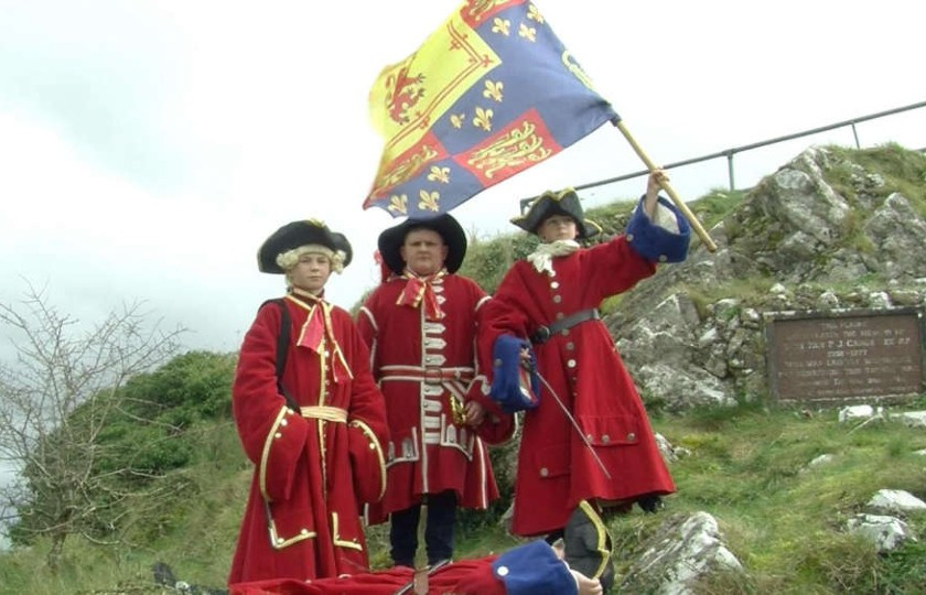 Students from Corpus Christi dressed in 17th century style clothing