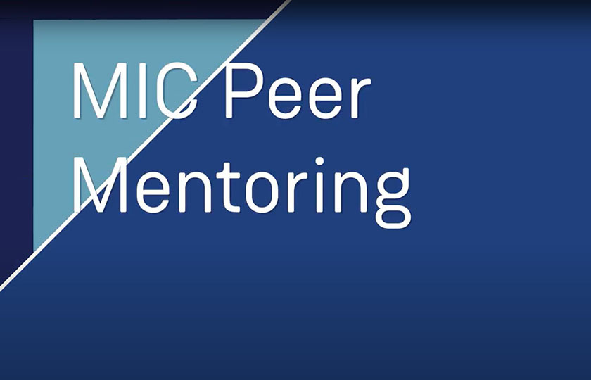 MIC Peer Mentoring video thumbnail graphic 