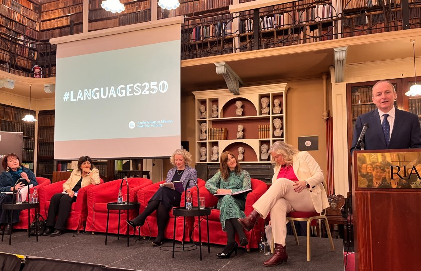 An Tánaiste, Micheál Martin, speaking at the launch of #Languages250