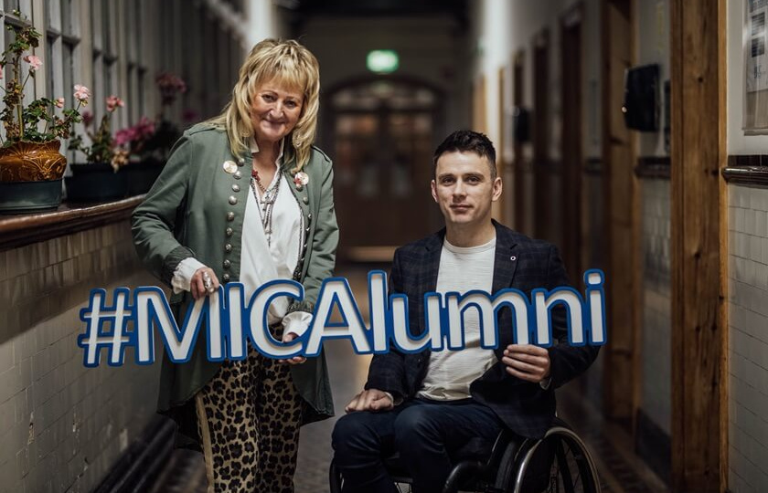 Dr Nóirín Ní Ríain and Jamie Wall, MIC Alumni Awardees for 2024