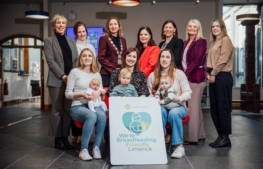 Pictured at an event marking Mary Immaculate College (MIC) becoming the latest organisation to join the ‘We’re Breastfeeding Friendly Limerick’ (WBFL) campaign were MIC staff and members of the WBFL Steering Committee