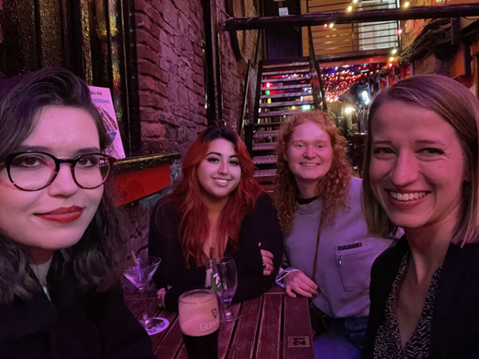 International students in a pub in Limerick