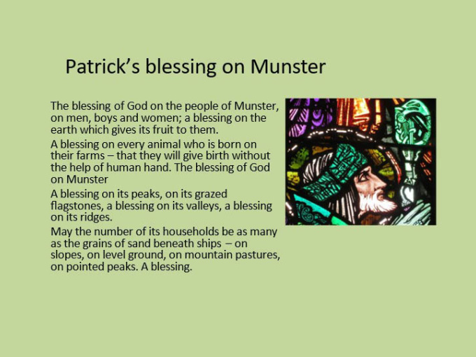 Patrick's blessing on the people of Munster